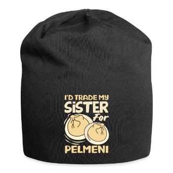 Pelmeni russes, quenelles russes - Bonnet en jersey - noir - Devant