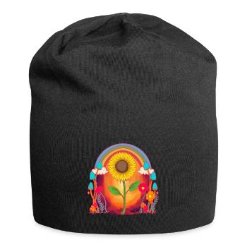 Sunflower Nature Flower Nature Lover - Jersey Beanie - black - Front