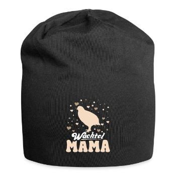 Wachtel Mama Motiv Wachtelzüchter - Jersey-Beanie - Schwarz - Vorne