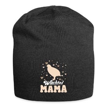 Wachtel Mama Motiv Wachtelzüchter - Jersey-Beanie - Anthrazit - Vorne