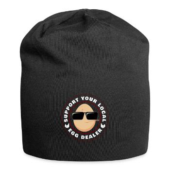 Support Local Egg Dealer Huhn Hühner Ei - Jersey-Beanie - Schwarz - Vorne