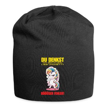 Licorne Tshirt Drôle Drôle Humour Femmes Mignon - Bonnet en jersey - noir - Devant