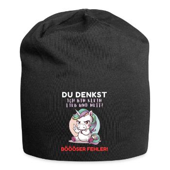 Licorne Tshirt Drôle Drôle Humour Femmes Mignon - Bonnet en jersey - noir - Devant