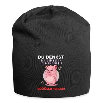 Pig Tshirt Funny Funny Humor Women Cute - Jersey Beanie - black - Front