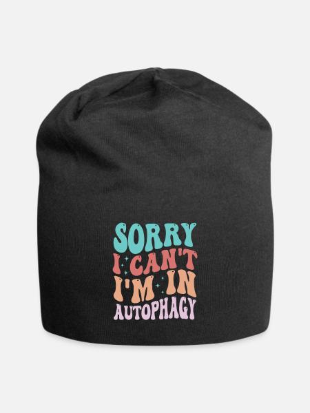 Intermittierendes Fasten Abnehmen - Jersey-Beanie - Schwarz