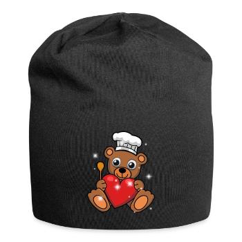 Ours en peluche Cuisinier Cuisinier Cuisinier - Bonnet en jersey - noir - Devant