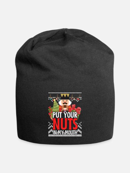 Naughty Nutcracker Put Your Nuts In My Mouth - Jersey-Beanie - Schwarz