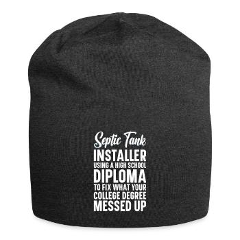 Klärgrubentechniker Kanalsystem Installateur - Jersey-Beanie - Anthrazit - Vorne