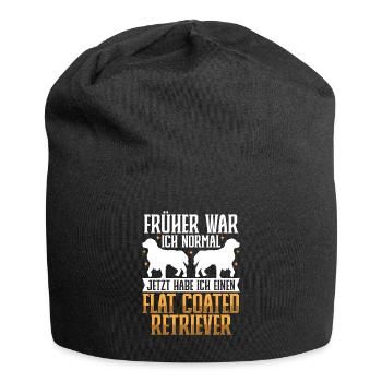 Jetzt habe ich einen Flat Coated Retriever - Jersey-Beanie - Schwarz - Vorne