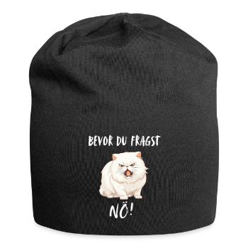 Irony Tshirt Funny Funny Humor Sarcasm Laughter - Jersey Beanie - black - Front