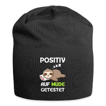 Lazy Tshirt Funny Funny Humor Sarcasm Tired - Jersey Beanie - black - Front