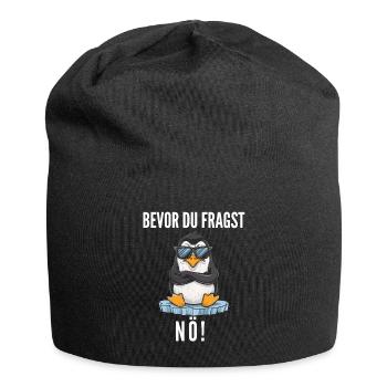 Irony Tshirt Funny Funny Humor Sarcasm Laughter - Jersey Beanie - black - Front