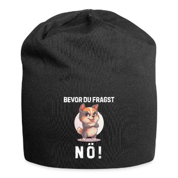 Irony Tshirt Funny Funny Humor Sarcasm Laughter - Jersey Beanie - black - Front