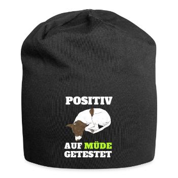 Lazy Tshirt Funny Funny Humor Sarcasm Tired - Jersey Beanie - black - Front