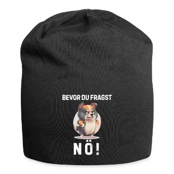 Irony Tshirt Funny Funny Humor Sarcasm Laughter - Jersey Beanie - black - Front