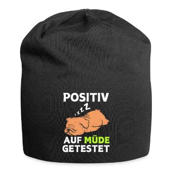 Tired Tshirt Funny Funny Humor Sarcasm Laughter - Jersey Beanie - black - Front