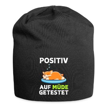 Tired Tshirt Funny Funny Humor Sarcasm Laughter - Jersey Beanie - black - Front