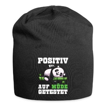 Tired Tshirt Funny Funny Humor Sarcasm Laughter - Jersey Beanie - black - Front