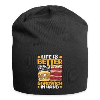 Sandwich Day Snack Celebration Sandwich - Jersey-Beanie - Schwarz - Vorne