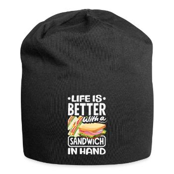 Sandwich Day Snack Celebration Sandwich - Jersey-Beanie - Schwarz - Vorne