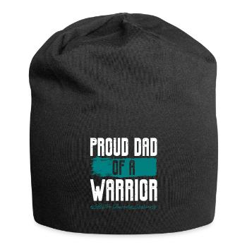 Proud Dad Of A Warrior Addiction Recovery Patient - Jersey Beanie - black - Front