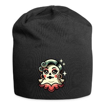 Lustiges Glamour Ghoul Auffälliges Halloween Girl - Jersey-Beanie - Schwarz - Vorne