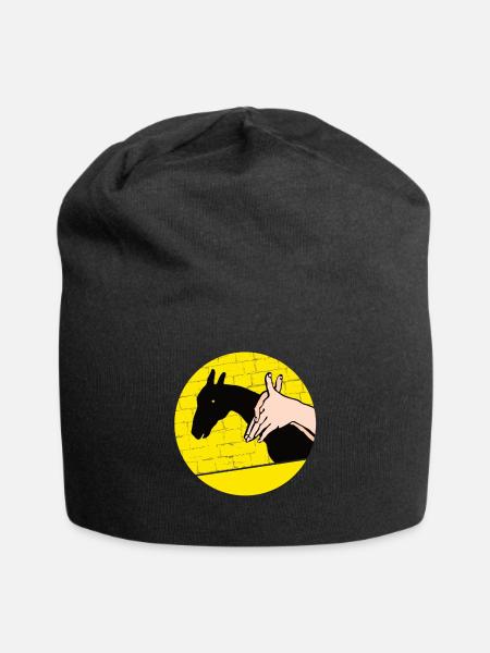 Handschattenpuppenspiel Puppen - Jersey-Beanie - Schwarz