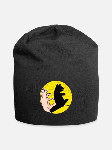 Handschattenpuppenspiel Puppen - Jersey-Beanie - Schwarz