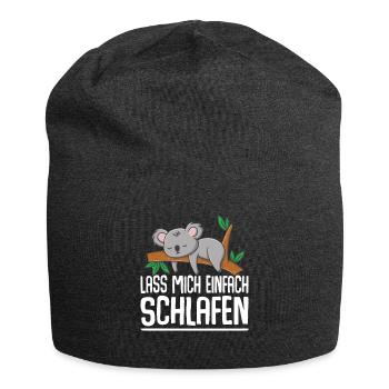Lass Mich Einfach Schlafen Schlafshirt - Jersey-Beanie - Anthrazit - Vorne