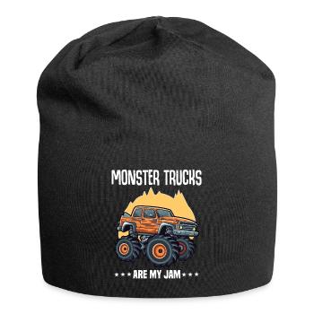 Monster Trucks Are My Jam funny Truck Cars Quotes - Jersey Beanie - black - Front