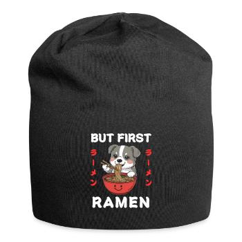 Ramen Nouilles Chibi Asia Soupe de nouilles pour chiens Anime - Bonnet en jersey - noir - Devant