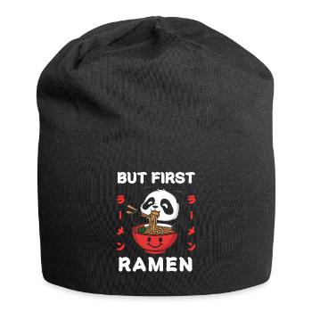 Nouilles Ramen Chibi Asie Soupe de nouilles Panda Anime - Bonnet en jersey - noir - Devant