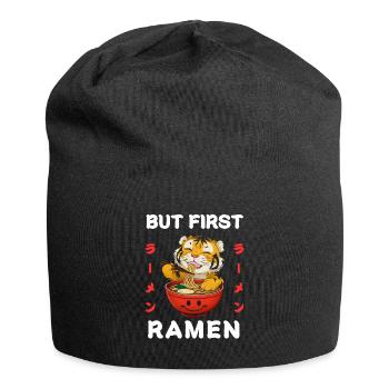 Nouilles Ramen Chibi Asie Soupe de nouilles tigrées Anime - Bonnet en jersey - noir - Devant