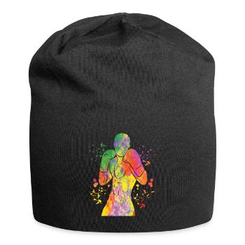 Boxing Fighter Kids Boxing Match Boxer - Jersey Beanie - black - Front