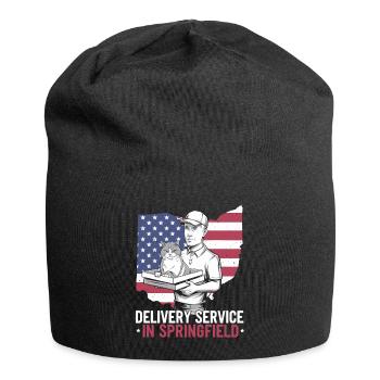 Delivery Service OH Debate  Harris Eating - Jersey Beanie - black - Front
