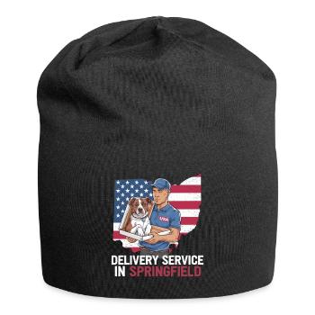 Delivery Service OH Debate  Harris Eating - Jersey Beanie - black - Front