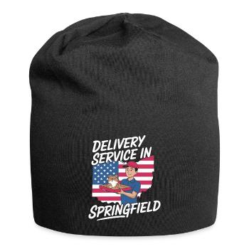 Delivery Service OH Debate  Harris Eating - Jersey Beanie - black - Front