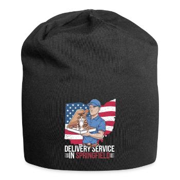 Delivery Service OH Debate  Harris Eating - Jersey Beanie - black - Front