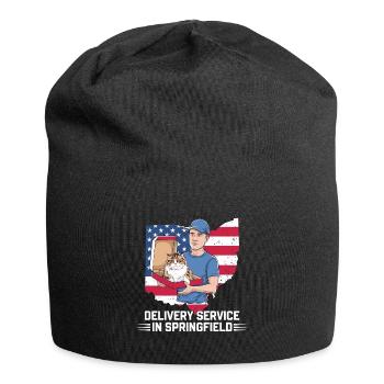 Delivery Service OH Debate  Harris Eating - Jersey Beanie - black - Front