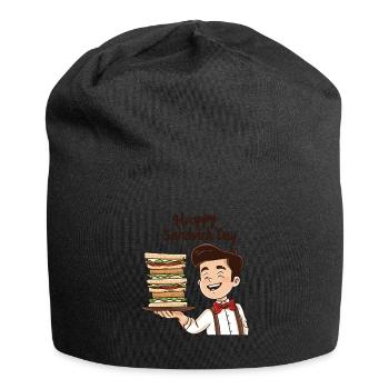 Sandwich Day Snack Celebration Sandwich - Jersey Beanie - black - Front