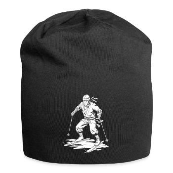 Skiing Après Ski Skiing Ninja - Jersey Beanie - black - Front