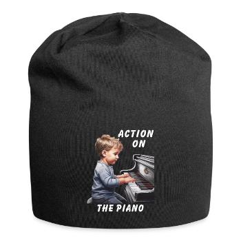 ACTION ON THE PIANO - Jersey Beanie - black - Front