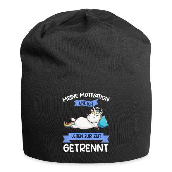 Lazy Tshirt Travail Licorne Drôle Sarcasme Bureau - Bonnet en jersey - noir - Devant