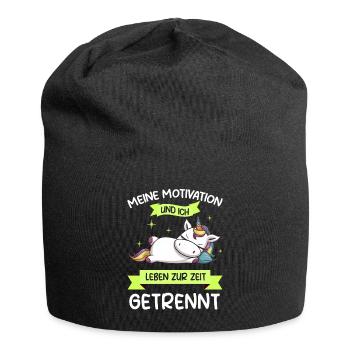Lazy Tshirt Travail Licorne Drôle Sarcasme Bureau - Bonnet en jersey - noir - Devant