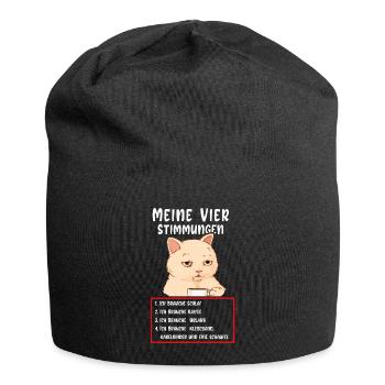 Lazy Tshirt Travail Chat Drôle Sarcasme Bureau - Bonnet en jersey - noir - Devant