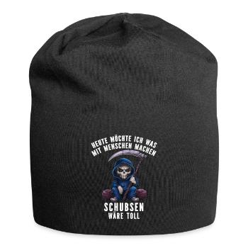 Naughty Irony Funny Work Funny Sarcasm Antisocial - Jersey Beanie - black - Front