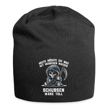 Naughty Irony Funny Work Funny Sarcasm Antisocial - Jersey Beanie - black - Front