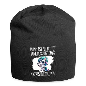 Festival Fun Ich bin alt aber Punk ist nicht tot - Jersey-Beanie - Schwarz - Vorne