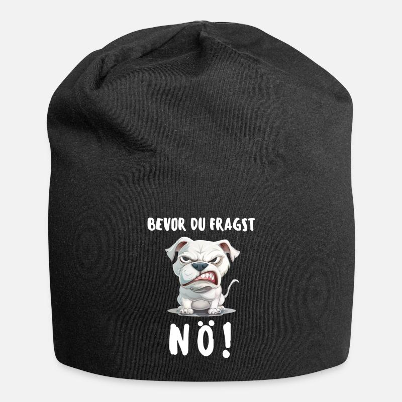 Hund Tshirt Lustig Witzig Humor Sarkasmus Ironie - Jersey-Beanie - Schwarz