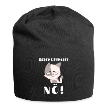 Katze Tshirt Lustig Witzig Humor Sarkasmus Ironie - Jersey-Beanie - Schwarz - Vorne
